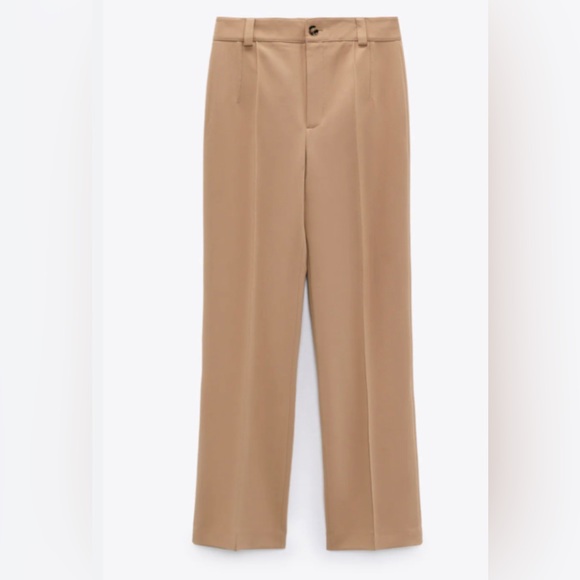 Zara Camel Coloured Trousers - Picture 2 of 5